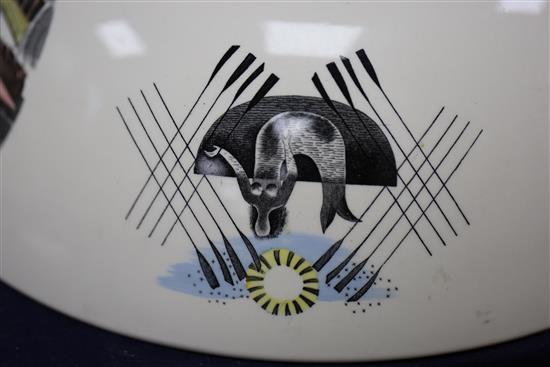 Eric Ravilious (1903-1942) for Wedgwood Boat Race large bowl, c.1938, 30.7cm diameter, H. 12.8cm